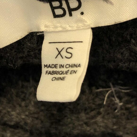 Nordstrom BP Cable Knit Waffle Weave Tunic Mini Sweater Dress Charcoal XS - Picture 6 of 7